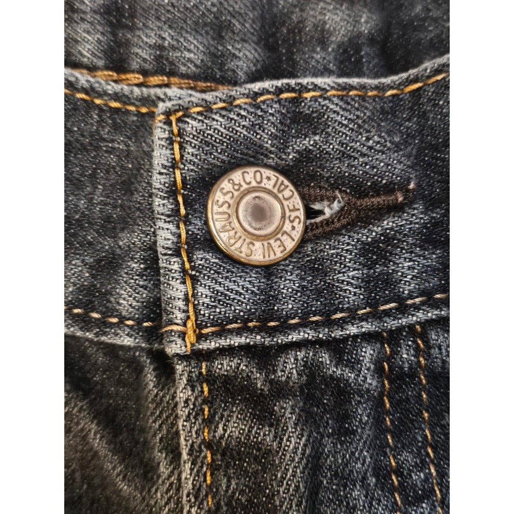 Levis 527 Slim Bootcut Jeans Mens 32x34 Dark Wash Denim Blue - Picture 10 of 11